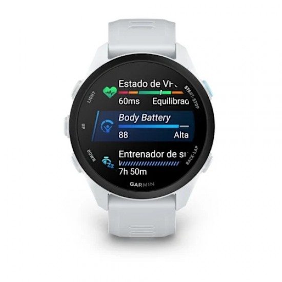 Garmin Forerunner 70 Blanco smartwatch GPS running con pantalla AMOLED