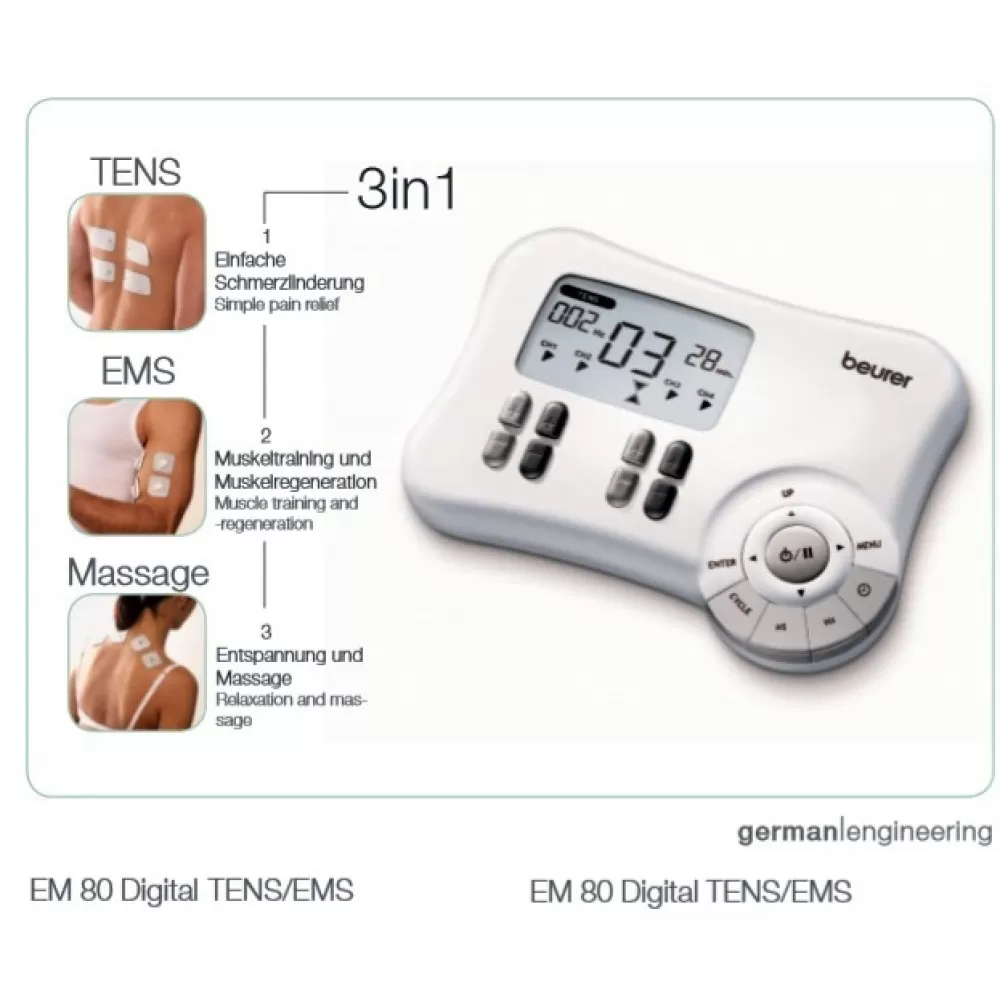 Electroestimulador Tens EMS Electroterapia Muscular Corriente – Nasara Chile